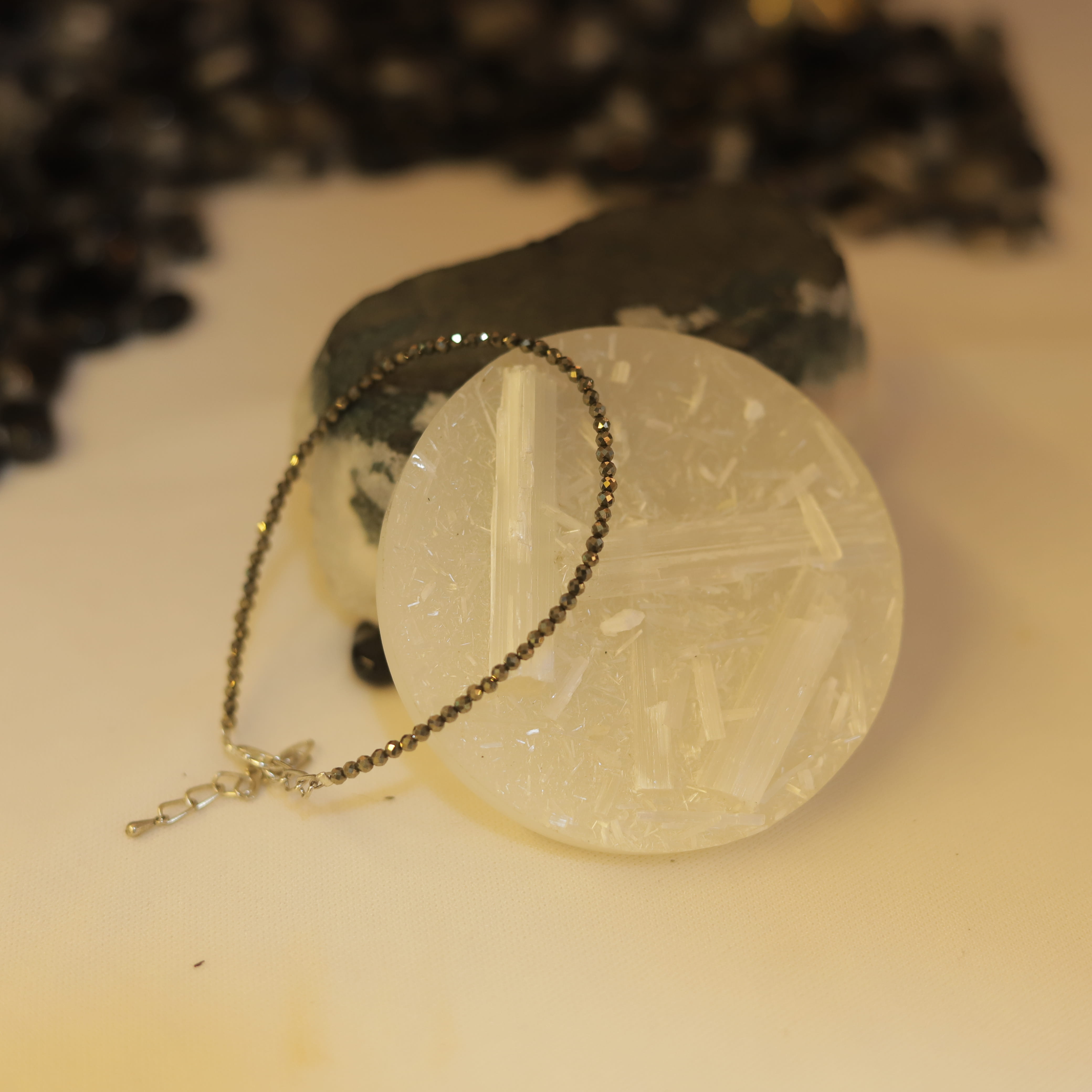 Raw Pyrite Anklet